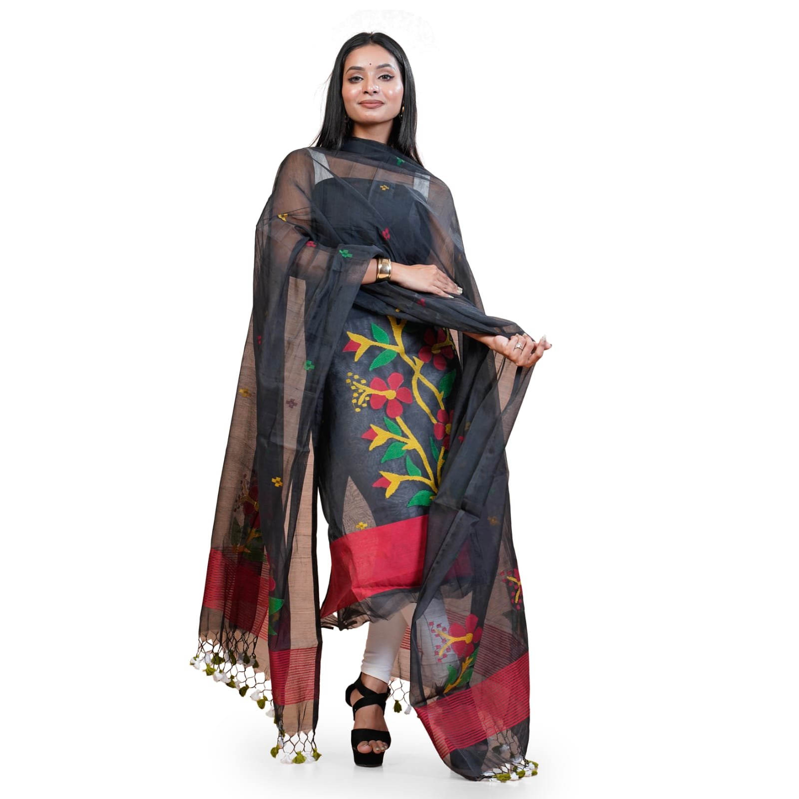 Torshiki Jamdani Work Floral Handloom Suit